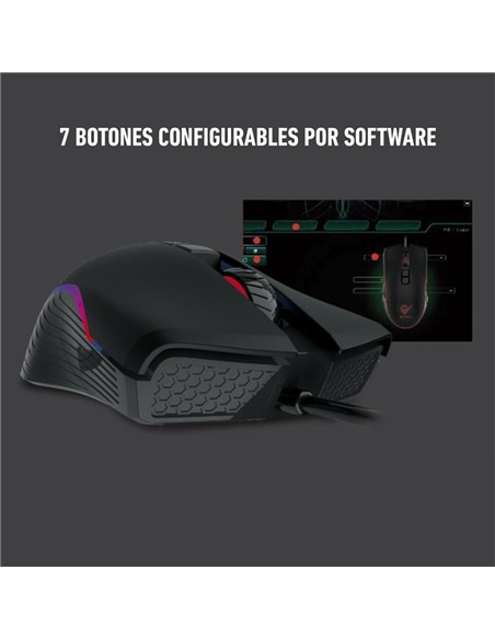 RATON PHOENIX GAMING USB RGB 7200 DPI 7 BOTONES