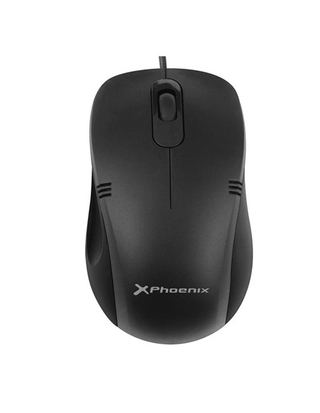 RATON PHOENIX OPTICO USB 3 BOTONES BLACK