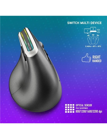 RATON NGS EVO KARMA LED ERGONOMIC WIRELESS