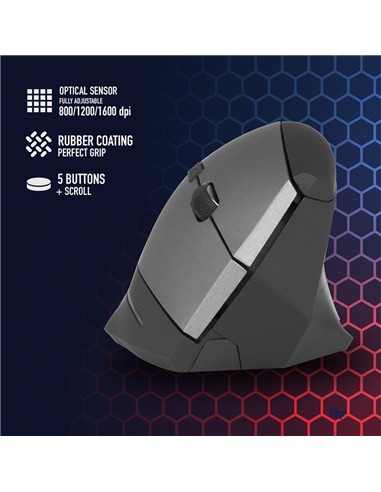 RATON NGS EVO ZEN ERGONOMIC WIRELESS BLACK