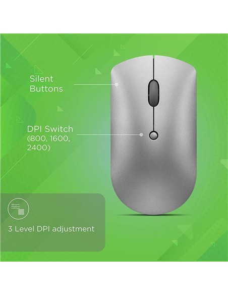 RATON LENOVO M600 WIRELESS SILENT GREY