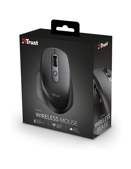 RATON TRUST OZAA ERGONOMICO RECARGABLE WIRELESS BLACK