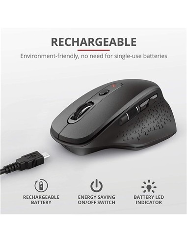 RATON TRUST OZAA ERGONOMICO RECARGABLE WIRELESS...