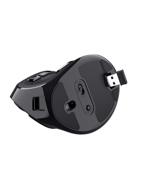 RATON TRUST VOXX ERGONOMICO WIRELESS 9 BOTONES BLACK