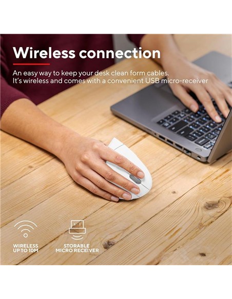 RATON TRUST VERTO WIRELESS ERGONOMIC WHITE