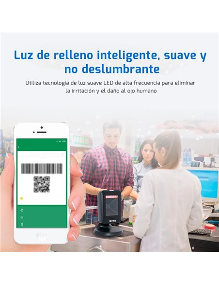 LECTOR AVPOS CODIGOS 1D + 2D + QR 630 SOBREMESA USB