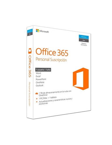 MICROSOFT OFFICE 365 PERSONAL 1LIC - 1 AÑO (LIC...