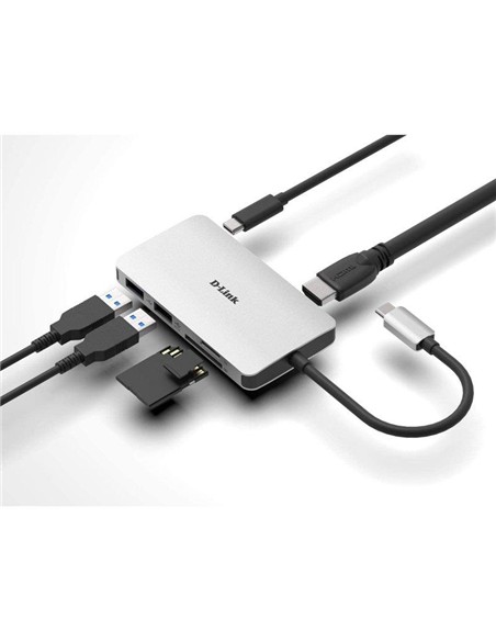 DOCK HUB USB D-LINK 6 EN 1 DUB-M610 USB-C