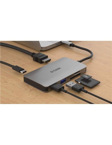 DOCK HUB USB D-LINK 6 EN 1 DUB-M610 USB-C