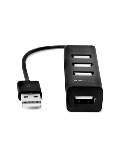 HUB USB PHOENIX 4 PUERTOS USB 2.0 BLACK