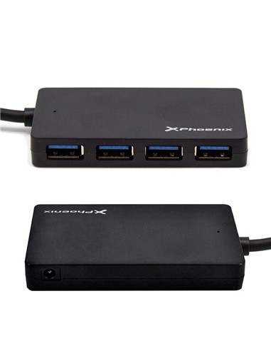 HUB USB PHOENIX 4 PUERTOS USB 3.0 BLACK