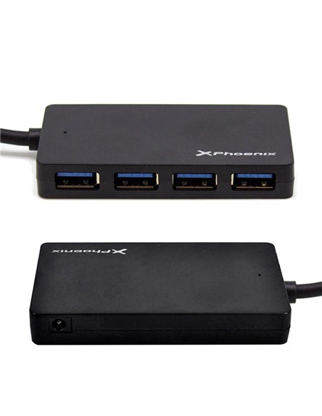 HUB USB PHOENIX 4 PUERTOS USB 3.0 BLACK