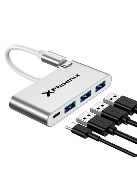 DOCK HUB USB-C PHOENIX 3 PUERTOS USB 3.0