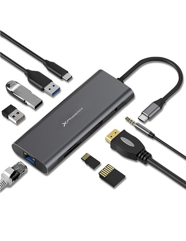 DOCK USB-C PHOENIX MULTIPUERTO 9 EN 1 HDMI...