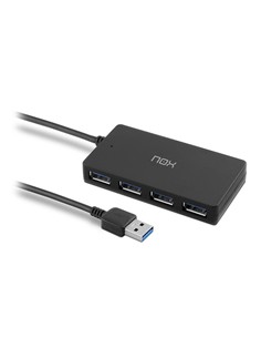HUB USB NOX 4 PUERTOS USB 3.0 BLACK