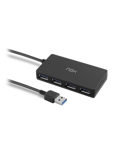 HUB USB NOX 4 PUERTOS USB 3.0 BLACK