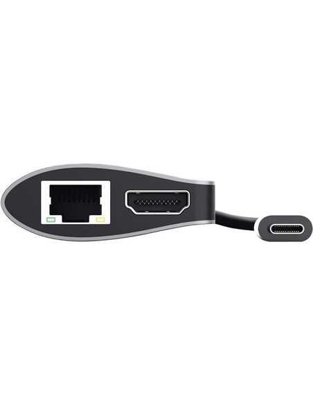 HUB TRUST DALYX USB-C 7 EN 1 HDMI USB-C USB MICRO SD RJ45 SILVER