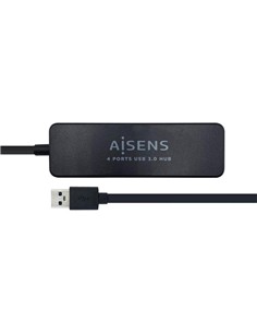 HUB USB AISENS 4 PUERTOS USB 3.0 BLACK