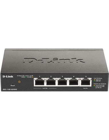SWITCH D-LINK GIGABIT 5 PUERTOS DGS-1100-05PDV2...
