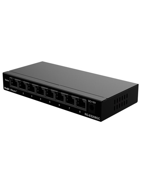 SWITCH REYEE GIGABIT 8 PUERTOS ES208GC CLOUD GESTIONABLE