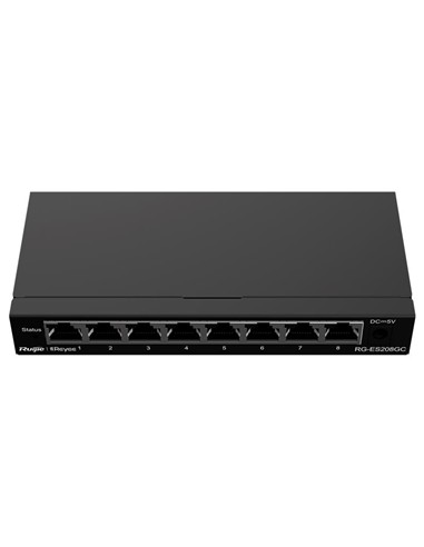 SWITCH REYEE GIGABIT 8 PUERTOS ES208GC CLOUD GESTIONABLE