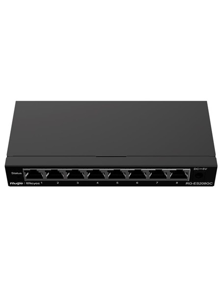 SWITCH REYEE GIGABIT 8 PUERTOS ES208GC CLOUD GESTIONABLE