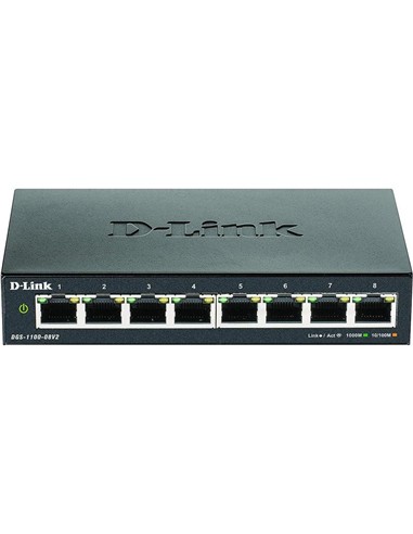SWITCH D-LINK GIGABIT 8 PUERTOS DGS-1100-08V2/E...