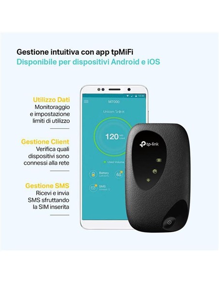 WIRELESS ROUTER PORTABLE TP-LINK MIFI M7010 4G LTE 150MBPS