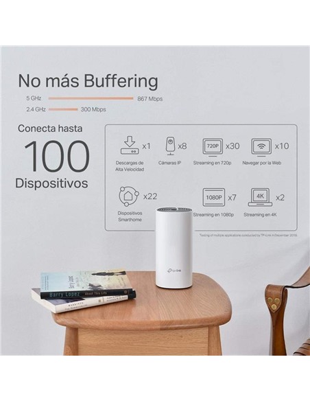 WIRELESS REPEATER TP-LINK AC1200 HOME MESH PACK 2 DECO P9