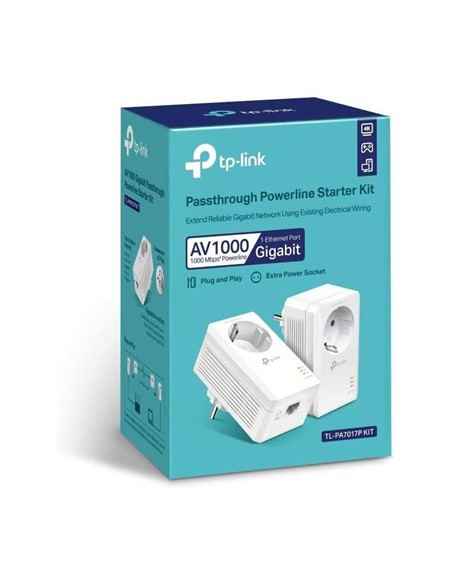 POWERLINE TP-LINK TL-PA7017P KIT ETHERNET 2UDS + ENCHUFE