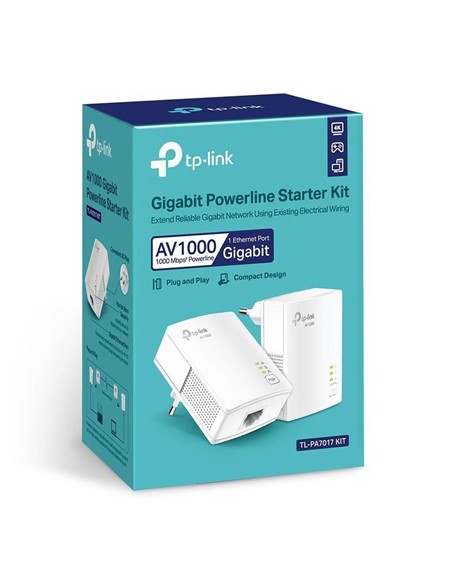 POWERLINE TP-LINK TL-PA7017KIT ETHERNET 2UDS 1GB