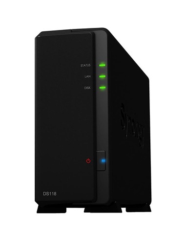 UNIDAD NAS SYNOLOGY 1 HDD DISKTATION CPU 1.4GHZ 4 NUCLEOS DS118