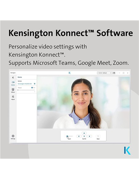 WEBCAM KENSINGTON W2050 PRO FULL HD 1080P BLACK