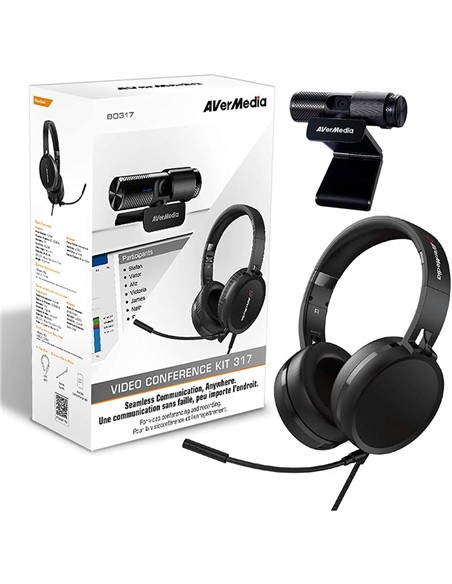 WEBCAM + AURICULARES AVERMEDIA PW313+AH313 1080P