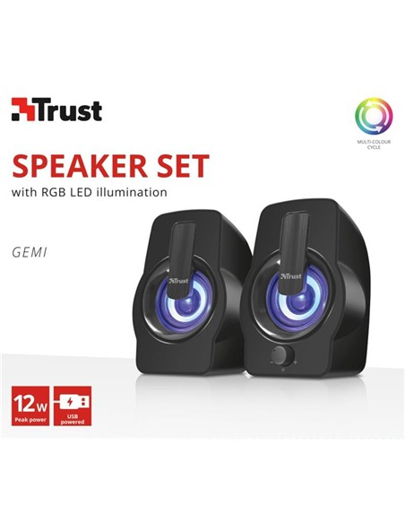 ALTAVOCES TRUST GEMI RGB 2.0 BLACK