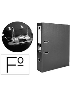 ARCHIVADOR FOLIO NEGRO L/N PVC LIDERPAPEL.