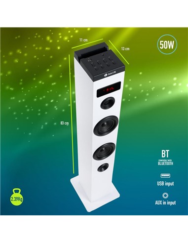 ALTAVOCES TORRE DE SONIDO NGS SKYCHARM 50W...
