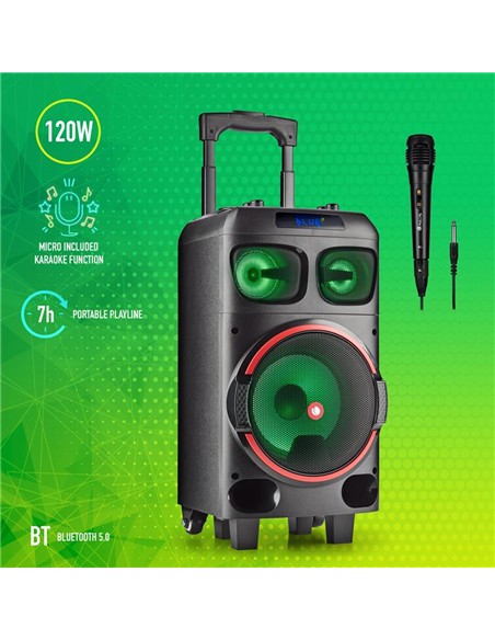 ALTAVOCES NGS WILDDUBZERO 120W LED USB/SD/BLUETOOTH/MICROFONO