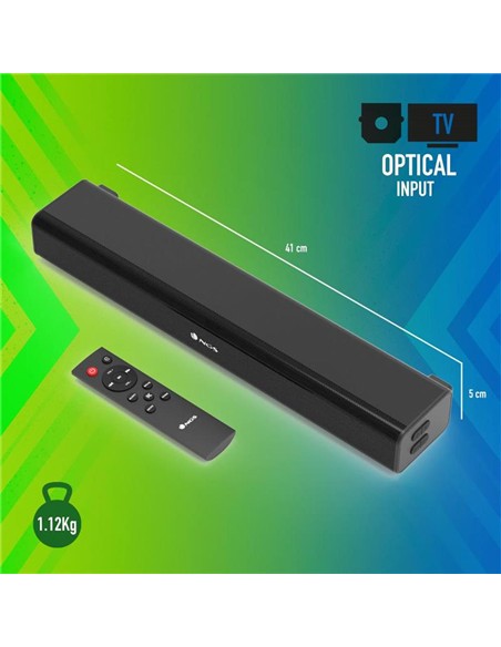 BARRA DE SONIDO NGS SUBWAY BLUETOOTH 40W OPTICA/AUX/USB BLACK