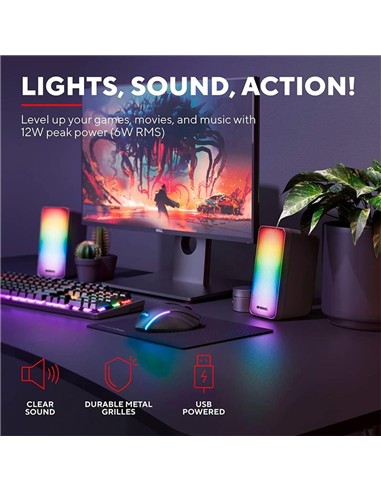 ALTAVOCES TRUST WEZZ GXT 611 RGB 2.0 BLACK