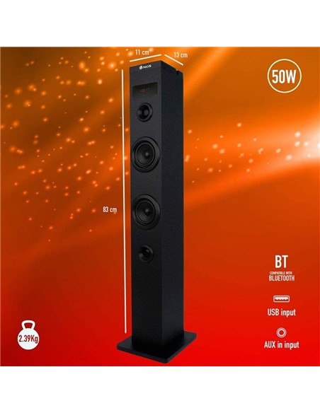 ALTAVOCES TORRE DE SONIDO NGS SKYCHARM 50W BLUETOOTH BLACK