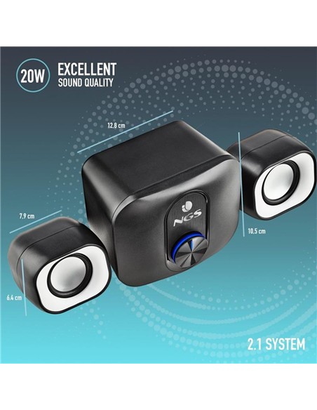 ALTAVOCES NGS GAMING COMET 2.1 20W AUX