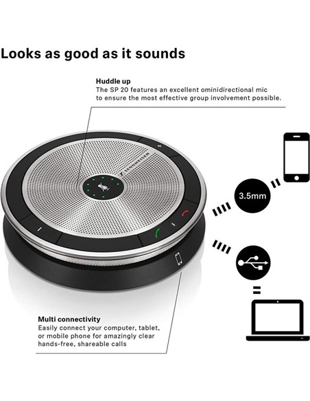 ALTAVOZ SENNHEISER SP 20 HOMOLOGADO SKYPE USB JACK 3.5