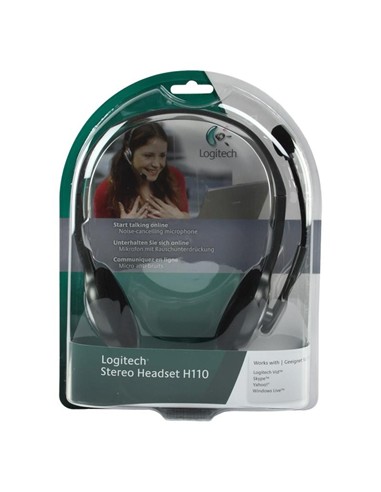 AURICULARES + MICROFONO LOGITECH H110 BLACK