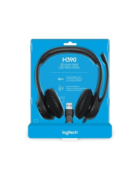 AURICULARES + MICROFONO LOGITECH H390 BLACK