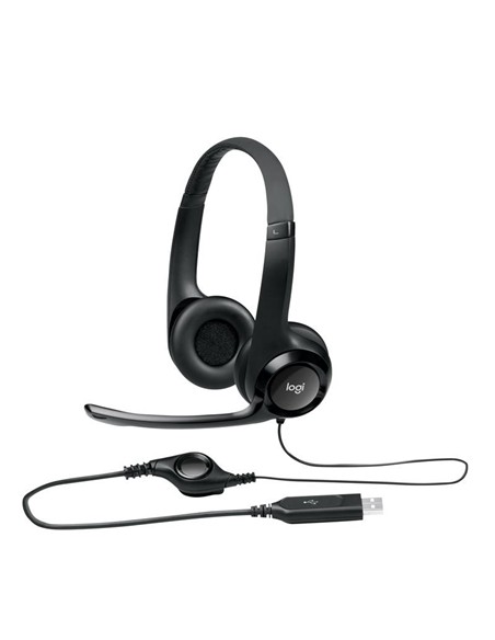 AURICULARES + MICROFONO LOGITECH H390 BLACK