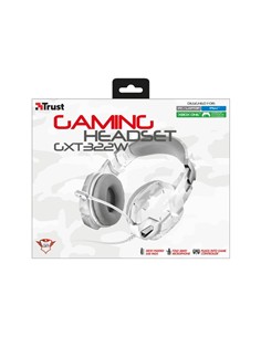 AURICULARES TRUST GXT322 CARUS GAMING HEADSET SNOW CAMO
