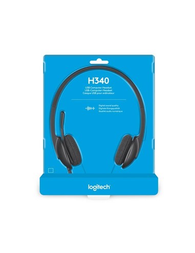 AURICULARES+ MICROFONO LOGITECH H340 USB BLACK