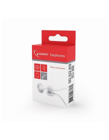 AURICULARES GEMBIRD IN EAR WHITE