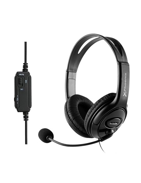AURICULARES + MICROFONO PHOENIX BLACK JACK